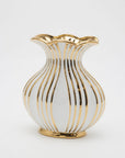 Elegant Ceramic Gold Stripe Vase