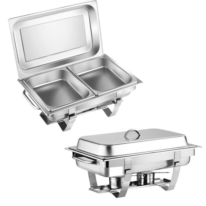 11L Stainless Steel Chafing Dish – Buffet Food Warmer (Double Tray)