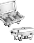 11L Stainless Steel Chafing Dish – Buffet Food Warmer (Double Tray)