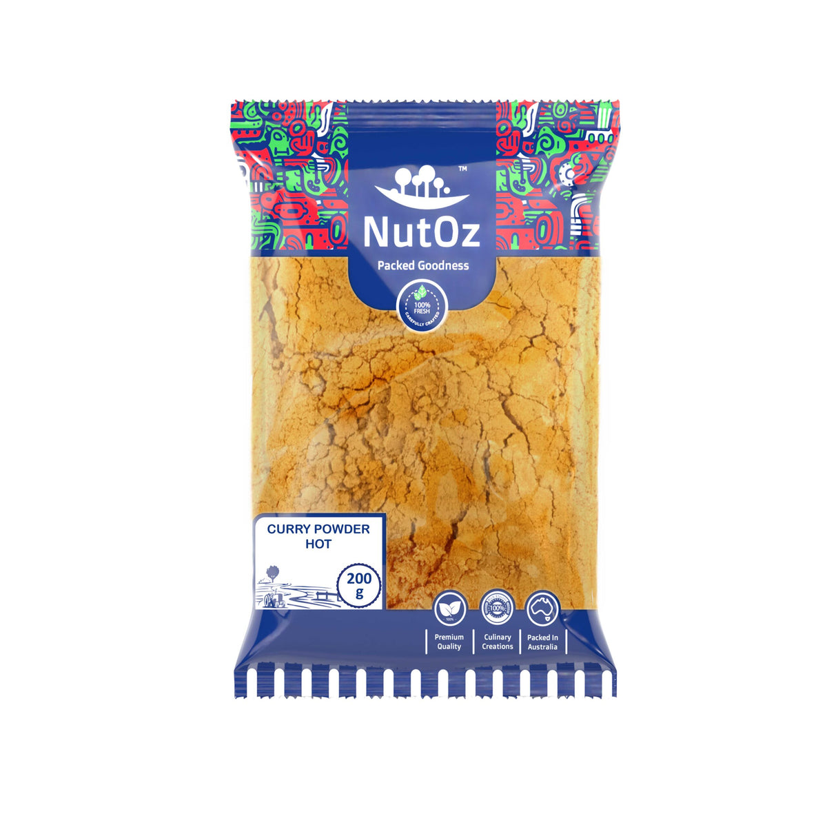 NutOz Curry Powder Hot — 200g — pack