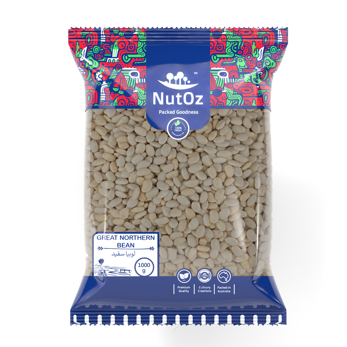 NutOz Great Northern Beans — 1kg — pack