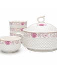 Ceramic Soup Set with Warmer Stand – 15 pcs