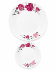 Pink reflective Floral 6 Piece Dinner Set