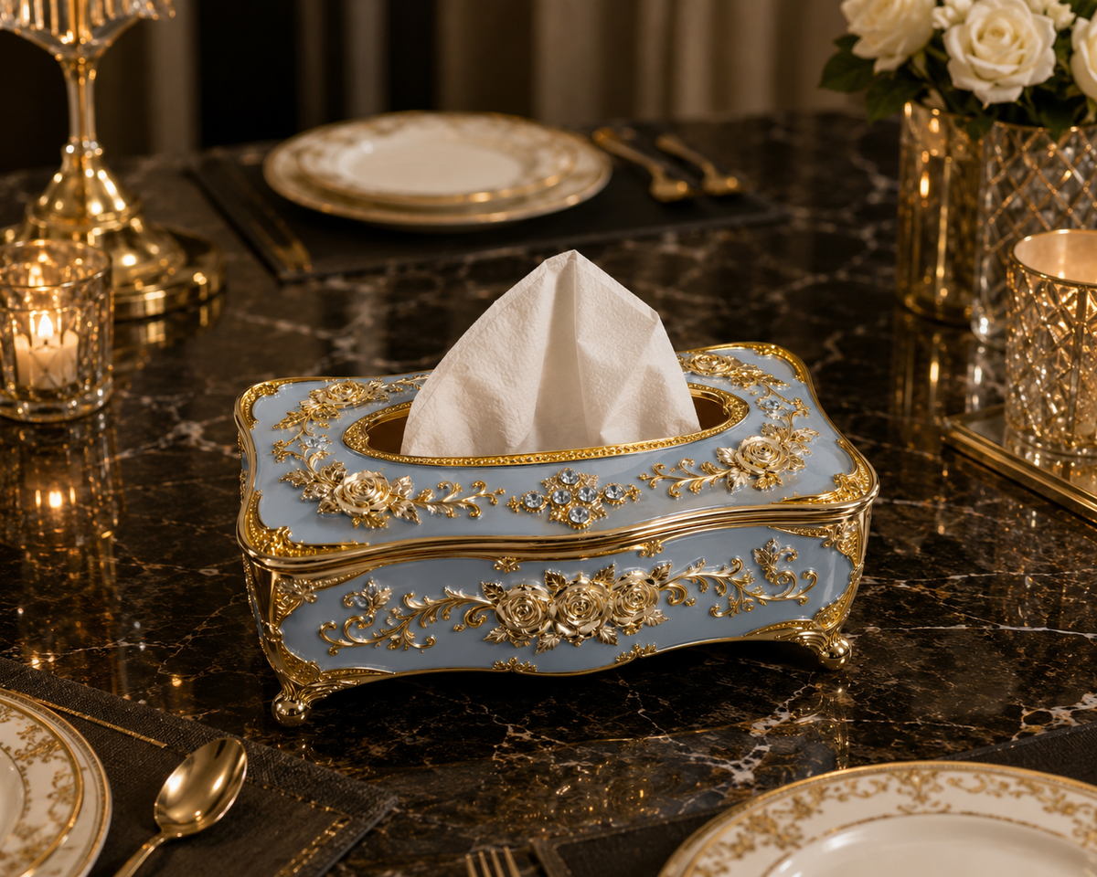European Style Tissue Box – Elegant Decorative Cover