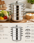 28cm 5-Tier Stainless Steel Steamer Pot