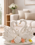 Elegant Ceramic Swan Ornament