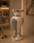 Pearl Checkered Decorative Vase Ornament