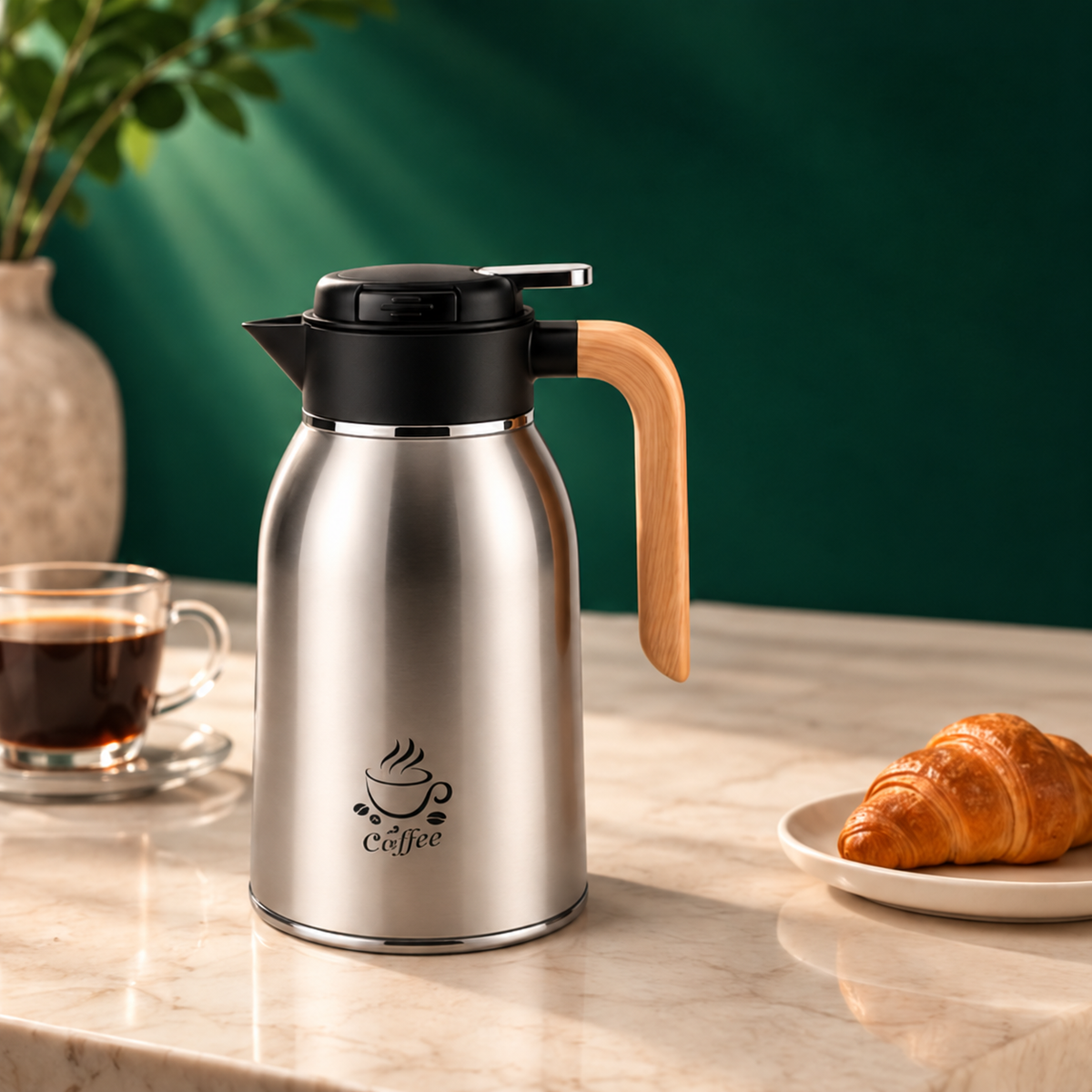 1.5L Inner Glass Thermos Flask – Easy Pour